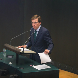 05/07/2022 El alcalde de Madrid, José Luis Martínez-Almeida, interviene en el Debate sobre el Estado de la ciudad de Madrid, en el Palacio de Cibeles, a 5 de julio de 2022, en Madrid.