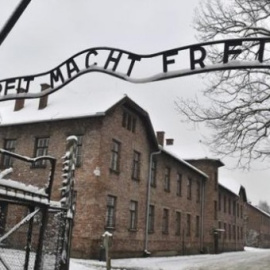 Entrada al campo de concentración de Auschwitz.