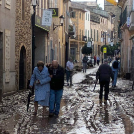 Las consecuencias de las lluvias en Sant Llorenç des Cardassar (Mallorca)