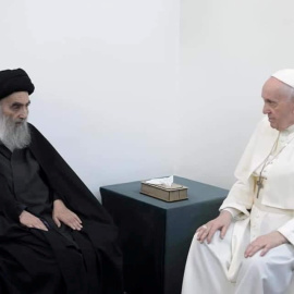 El papa Francisco junto al Ayatolá Al Sistani.