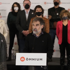 Jordi Cuixart en l'acte d'Òmnium al Museu Marítim.