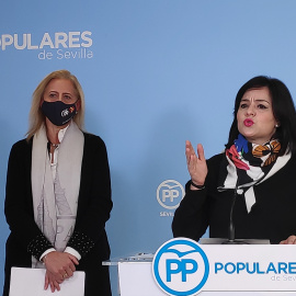 Imagen de Virginia Pérez, presidenta del PP de Sevilla, y Lola Romero, candidata por Bormujos. - Partido Popular de Sevilla