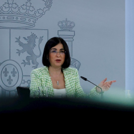 La ministra de Sanidad, Carolina Darias, comparece en rueda de prensa para informar de lo tratado en el Consejo Interterritorial de Salud, este miércoles en Madrid.