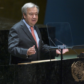 El Secretario General de la ONU, António Guterres, durante una conferencia de la organización en Nueva York, a 1 de agosto de 2022.