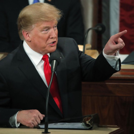 Trump en su segundo discurso sobre el Estado de la Unión. / REUTERS