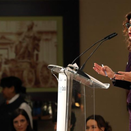 La ministra de Hacienda, María Jesús Montero, durante su intervención en el Foro Cinco Dias. EFE/Ballesteros