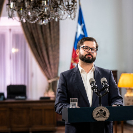 Gabriel Boric, en el Palacio de la Moneda (Santiago)