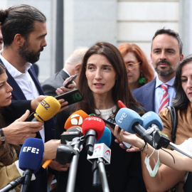 La ministra de Justicia, Pilar Llop, ofrece declaraciones a los medios, a su salida del acto de apertura del Año Judicial 2022-2023, en el Tribunal Supremo