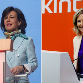 La presidenta del Banco Santander, Ana Botín, y la consejera delegada de Bankinter, María Dolores Dancausa. EFE