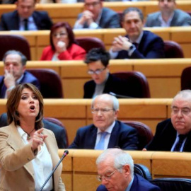 Dolores Delgado, el pasado martes en el Senado. / EFE