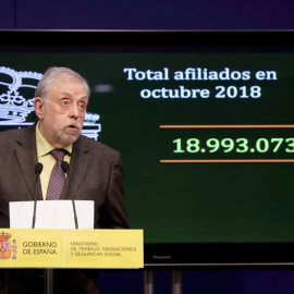 El secretario de Estado de Seguridad Social, Octavio Granado, durante una rueda de prensa. (BALLESTEROS | EFE)