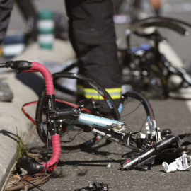 Bicicleta de un ciclista atropellado. (EFE)