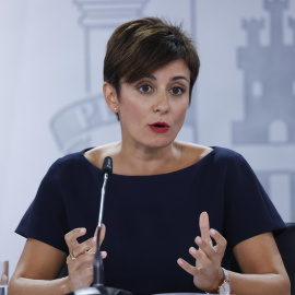 La ministra de Política Territorial y portavoz del Gobierno, Isabel Rodríguez, durante la rueda de prensa posterior al Consejo de Ministros celebrado este martes