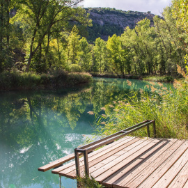 Paisaje de la Hoz del Júcar, horas antes de que comience el otoño, a 22 de septiembre de 2021, en Cuenca, Castilla-La Mancha (España). Foto: Lola Pineda / Europa Press