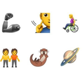 Algunos de los 'emojis' incluidos en la lista de 2019./UNICODE