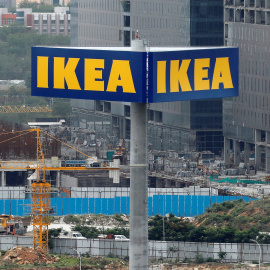 El cartel de una tienda de IKEA, en la localidad india de Hyderabad. REUTERS/Danish Siddiqui