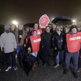 Mobilització dels treballadors d'Avidel, filial de Vall Companys. CCOO.