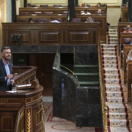 15/09/2022-El portavoz parlamentario del PSOE, Felipe Sicilia, interviene en una sesión plenaria, en el Congreso de los Diputados, a 15 de septiembre de 2022, en Madrid (España).