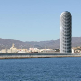 El rascacielos de Málaga.- Plataforma 'Defendamos Nuestro Horizonte'.