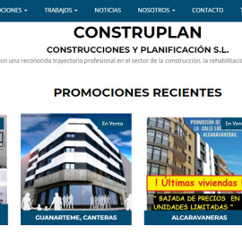 Página web de Construplan, Construcciones y Planificación SL