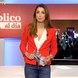 Natalia Moro en el informativo 'Público al Día' del 26 de abril de 2019.