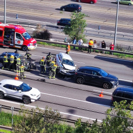 Un accident al Nus de la Trinitat.