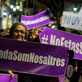 Manifestación en Barcelona convocada por la Xarxa Feminista de Catalunya. / EFE