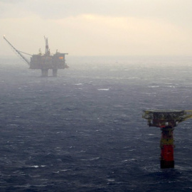 Plataformas petrolíferas en el Mar del Norte. AFP