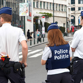 Agentes de la Policía belga. iStock