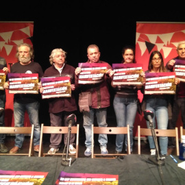 La presentació de la manifestació de Madrid d'aquest dissabte, 16 de març, contra el judici al Procés. EUROPA PRESS