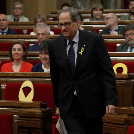 El president de la Generalitat, Quim Torra, en el Parlament de Catalunya.-REUTERS/ARCHIVO