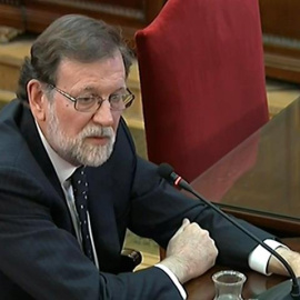 Imagen de la señal institucional del Tribunal Supremo del expresidente del Gobierno Mariano Rajoy. - EFE