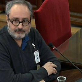 El exdiputado de la CUP, Antonio Baños, se niega a responder a Vox en el juicio al 'procés' catalán. / TRIBUNAL SUPREMO