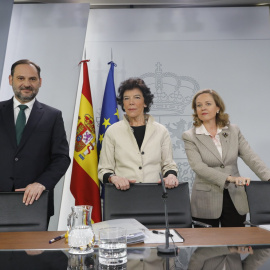 Imagen de la rueda de prensa posterior al Consejo de Ministros. Foto: Marta Fernández Jara - EUROPA PRESS