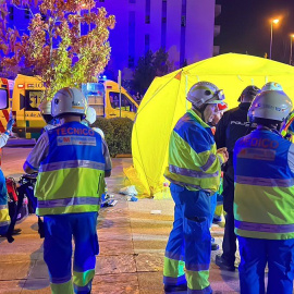 Inmediaciones del siniestro en el que ha muerto un menor en Alcorcón, a 6 de octubre de 2022.