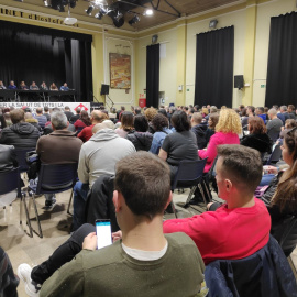 L'assemblea dels treballadors del Metro que ha convocat noves aturades per l'amiant. CGT METRO