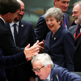 May, en la cumbre de la UE en Bruselas este jueves. REUTERS/Yves Herman