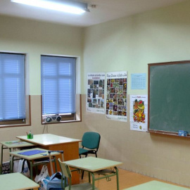 Aula vacía de un colegio. EFE