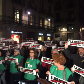 Concentració per la llibertat de Jordi Cuixart i Jordi Sànchez de novembre del 2017. PÚBLIC