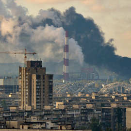 Humo en Kiev por un ataque ruso, a 10 de octubre de 2022.