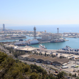 08/05/2023 - El Port de Barcelona vist des de Montjuïc.