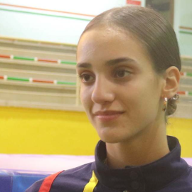 María Herranz, gimnasta de 17 años.