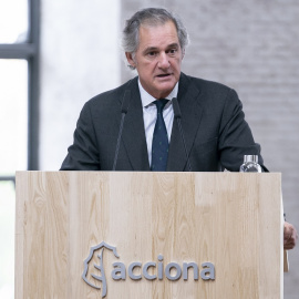 El presidente de Acciona, José Manuel Entrecanales, en la junta de accionistas de la constructora. E.P./A. Pérez Meca