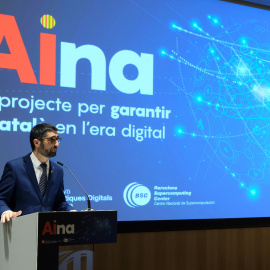 El conseller Puigneró, durant la presentació del projecte AINA