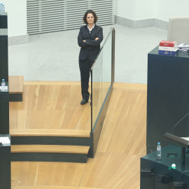 La portavoz de Más Madrid en el Ayuntamiento de Madrid, Rita Maestre, y el alcalde, José Luis Martínez-Almeida, durante un pleno, a 30 de abril de 2024.