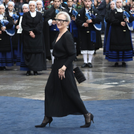 La actriz Meryl Streep, a su llegada a la entrega de los Premios Princesa de Asturias, a 20 de octubre de 2023.