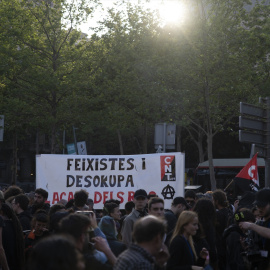 Una manifestación por la vivienda en Barcelona del  colectivo antifascista CSO La Ruïna, a 23 de mayo de 2023 (Archivo).