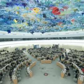 La sala del Consejo de DDHH de Naciones Unidas en Ginebra, imagen de archivo.