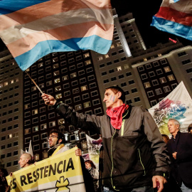 Manifestación de la 'Federación Plataforma Trans' en Madrid a 12 de noviembre de 2022