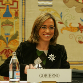 Carme Chacón compadeciendo en el Congreso de los diputados (Imagen de archivo).